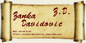Žanka Davidović vizit kartica